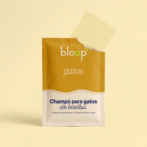 Sobre de láminas Bloop de champú para gatos