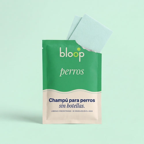 Sobre de láminas Bloop de champú para perros