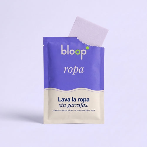 Sobre de láminas Bloop de detergente para ropa